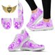 thumbnail image 1 of Zapatillas de tenis ligeras con cordones y antideslizantes para mujer, con estampado de lazo floral rosa y concienciación sobre el cáncer de mama, moda, 1 of 6