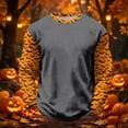 thumbnail image 2 of Ruiwill Boys Halloween Shirt Size 6-7 Years Bat Graphic Print Boy Halloween Outfit Fall Cute Long Sleeve Kids Tees, 2 of 4