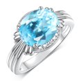thumbnail image 1 of RYLOS Bagues pour Femmes Bague en Argent Sterling 12X10MM Pierre Précieuse & Diamants Grande Bague pour Doigt Moyen Ou Pointeur Topaze Bleue de Décembre Bijoux Taille 11.5, 1 of 7