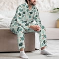 thumbnail image 7 of Sikiie Frog And Dragonflies Mens Pajama Set, Soft Warm Long Sleeve Sleepwear, Cozy Button-Down Pjs for Men-XX-Large, 7 of 7