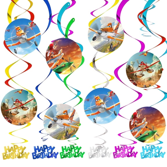 Party Decorations Planes Fire Pre-Strung and Rescue Hanging Decor Honeycomb Swirls Lanterns Pompoms Supplies Fans