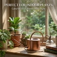 thumbnail image 5 of Metal Watering Can 1.3L. Modern Style Watering Pot with Handle and Long Spout,Brown, 5 of 10