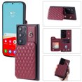 thumbnail image 5 of Case for Samsung Galaxy S23 Ultra, Detachable Crossbody Strap Wallet Case with Card Slots, Stand Ring Flip PU Leather Protective Cover Lanyard for Women for Samsung Galaxy S23 Ultra, Winered, 5 of 7