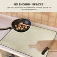 thumbnail image 5 of Larsic Stove Cover - Protects Electric Stove Washer Dryer Top. Anti-Slip Coating Waterproof Stove Gap Foldable Prevent Scratching, Expands Usable Space (28.5X20.5, Beige), 5 of 7