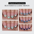 thumbnail image 3 of Press On Nails BtartboxNails XCOAT TIPS French Tips, color azul, 160 unidades, 3 of 6