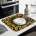 thumbnail image 2 of 2 Pcs Sunflowers Dish Drying Mat - 16 X 18 Inch Floral Absorbent Microfiber Kitchen Counter Mat – Quick-Dry Dish Rack Alternative, Dish Drying Pad for Dishes, Cups, Utensils, Pots & Pans, 2 of 3