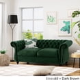 thumbnail image 4 of Emerald-Colored | Chesterfield-Style Loveseat for Stylish Decor | Enhances the Look of Your Space with Button Tufting, 4 of 6
