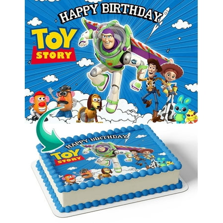 Buzz Lightyear Toy Story Edible Image Birthday Cake Topper, by TNCT