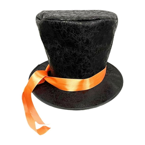 Sombrero de copa, accesorio de fiesta, sombreros para Halloween, disfraces, actuaciones y fiestas. Negro