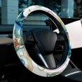 thumbnail image 6 of Hippocampus 14.5 Inch Printing PVC Leather Auto Accessories Steering Wheel Covers Car Wheel Covers, 6 of 6