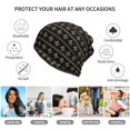 thumbnail image 5 of Yiaed Mardi Gras Fleur de Lis Print Multifunction Beanie Hats for Women Men Slouchy Knit Beanie Hat Winter Hat Scarf Stretch Skull Cap, 5 of 8