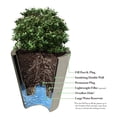 thumbnail image 4 of Algreen Crete 26" Self-Watering Planter, Round, Black Resin, 4 of 5