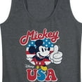thumbnail image 3 of Disney - Americana - Mickey Mouse USA Flag - Women's Racerback Tank Top, 3 of 5
