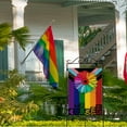 thumbnail image 6 of Progress Pride Rainbow Decorative House Flag, LGBTQ Gay Lesbian Transgender Bisexual Garden Yard Outside Pride Month Decorations, Sunflower Hate Has No Home Here Outdoor Large Home Decor 28x40, 6 of 6