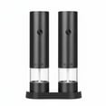 thumbnail image 1 of predolo 2 Piezas Molinillo de Especias Recargable por USB Molienda Automática Molino de Pimienta Eléctrico Inalámbrico Pimentero y Salero Automático con Base, 1 of 10