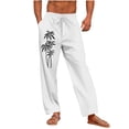 thumbnail image 2 of Pantalones largos de verano para hombre, estampados, de playa, con cordón elástico y cintura media, cortos, 2 of 6