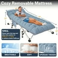 thumbnail image 6 of Portable Camping Cot, 900LBS Max Load, Extra Wide with Thick Mattress, Folding Cot for Outdoor Camping/Office, Home Nap, 6 of 8