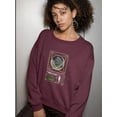 thumbnail image 2 of Earth Sphere Techno Style Sweatshirt Women -Image by Shutterstock, Female Medium, 2 of 4