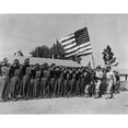 thumbnail image 2 of Japanese-American Soldiers Salute Their Country'S Flag On Their Arrival At Camp Shelby. They Are In The 442Nd Combat, 2 of 2