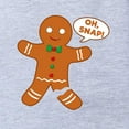 thumbnail image 2 of CafePress - Oh Snap Gingerbread Man - Cute Infant Baby Football Bodysuit, 2 of 3