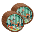 thumbnail image 2 of Woodland Animals Birthday Party Supplies Set Plates Napkins Cups Tableware Kit for 16, 2 of 7