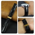 thumbnail image 5 of 20mm Black Leather Watch Band Alligator Watch Strap Gold Buckle Quick Release Replacement Strap Soft Handmade Wristband Stainless Steel Vintage Gift for Men Father's Day Dad Son Husband, 5 of 6