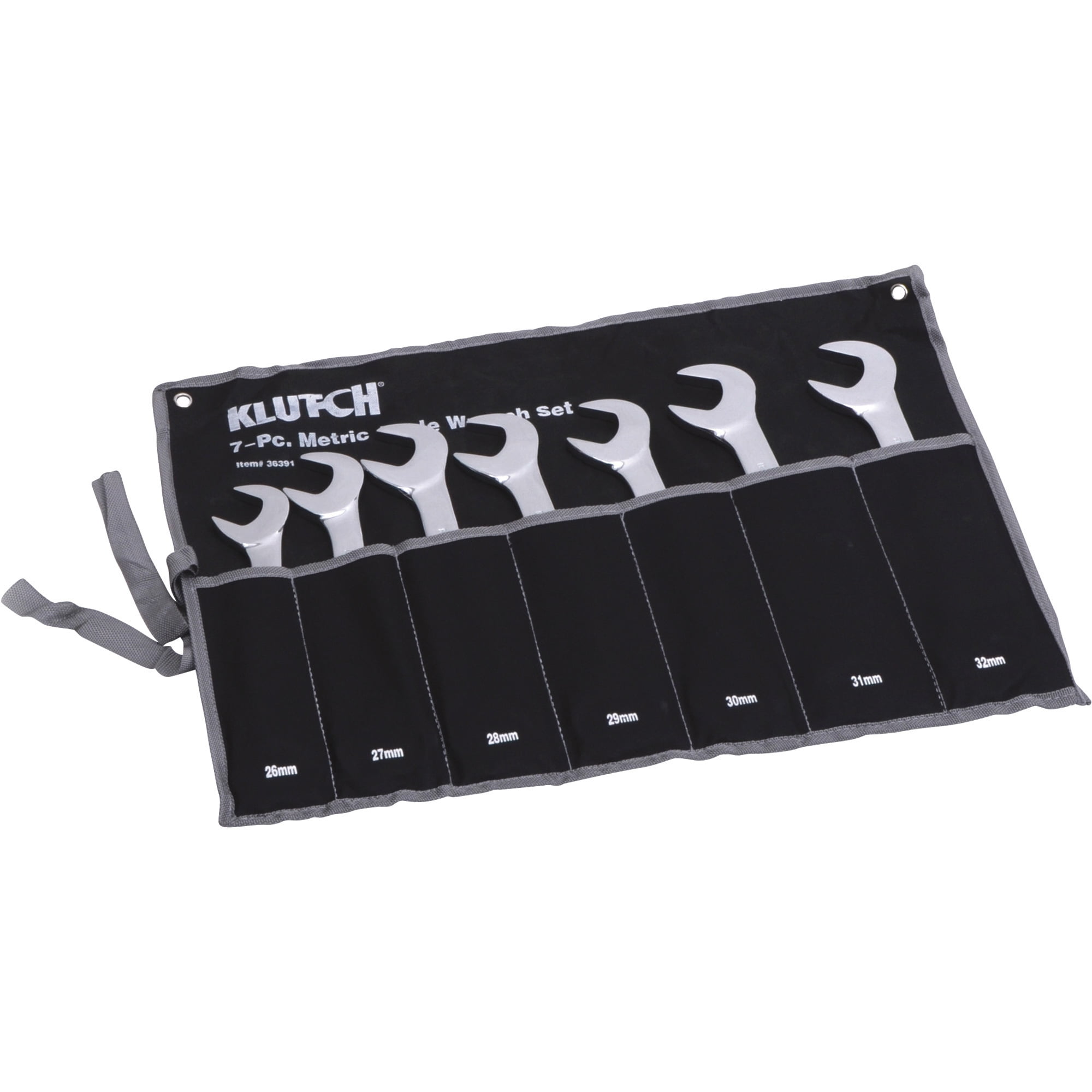 Klutch Angle Combination Wrench Set, 7-Pc., Metric