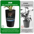 thumbnail image 6 of 22" Tall Planter Set of 2, Self Watering Pots for Indoor Plants, Large Flower Pot Outdoor with Built-in Drainage and a Water Level Monitor, for Patio, Porch, Living Room, or Home Office, 6 of 9