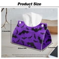 thumbnail image 7 of SEANATIVE Halloween Tissue Box Cover Rectangle Tissue Box Holder with Top Buckle, Bats Tissue Box Organizer for Car PU Leather Tribal Tissue Paper Box Cover for Hotel, Office, Night Stands, 7 of 7