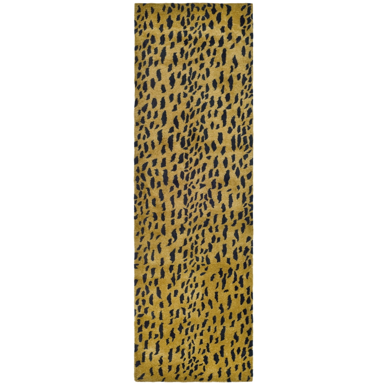 SAFAVIEH Soho Ardi Dotted Wool Runner Rug, Beige/Brown, 2'6" x 14'