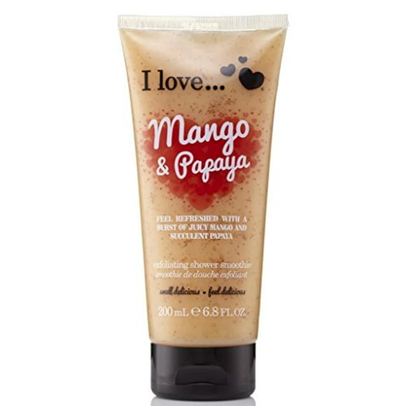 Exfoliating Shower Smoothie - Mango and Papaya by I Love Cosmetics for Women - 6.8 oz Shower Gel