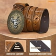 thumbnail image 6 of WHIPPY Men Western Cowboy Leather Belt Women Cowgirl Embossed Leather Belt for Jeans, 6 of 6