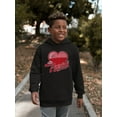 thumbnail image 2 of Pure Passion Emoji - Bold Heart Graphic Youth's Hoodie, 2 of 4