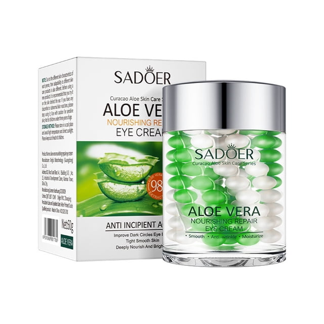 Crema para ojos con aloe vera (60 g), reafirmante, elástica y antiarrugas. Crema para ojos con efecto lifting.