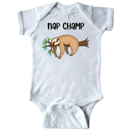 

Inktastic Nap Champ Cute Sleeping Sloth Gift Baby Boy or Baby Girl Bodysuit