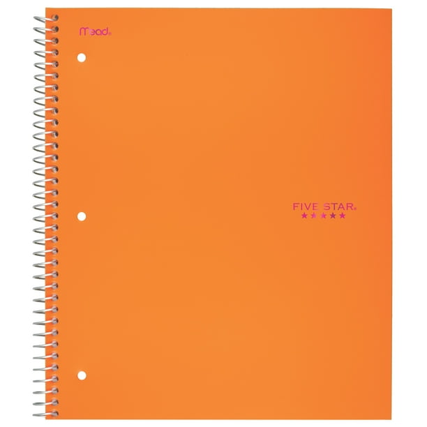 Five Star Notebook, 3 Subject, College Ruled, Assorted (06881