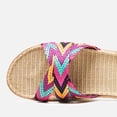 thumbnail image 4 of B91xZ Women's Rhinestone Flat Sandals Arch Support Recovery Flip Flops Pillow Soft Summer Beach Shoes,Purple 8, 4 of 5