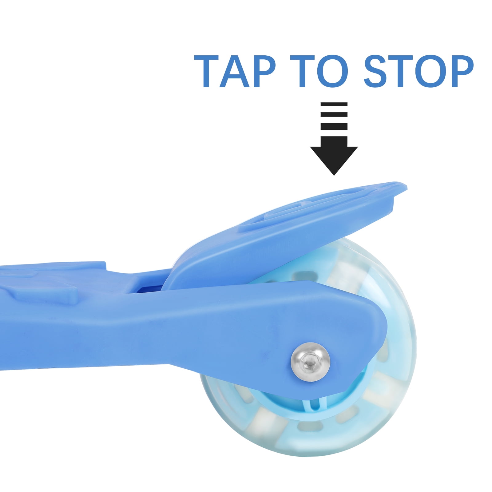 Kids Kick Scooter with Adjustable Height and Light Up Wheels, Light Blue