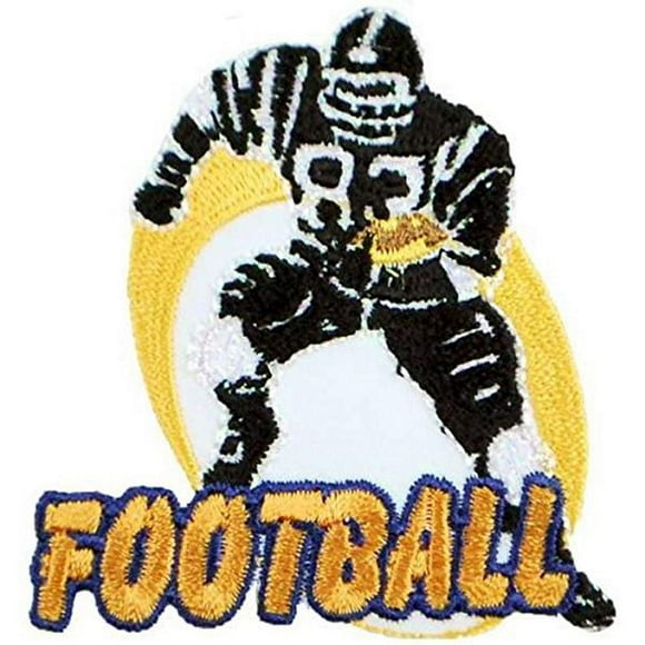 Expo International Football Sport Embroidered Iron-on Applique Trim Embellishment, Multi-Color