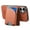 Brown, variant on MOMOJIA Integrated Magnetic System Phone Case Housing Textured PU Finish Card Storage