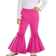 thumbnail image 2 of Girls Fashion Bowknot Flared Trousers Solid Casual Pants, 2 of 9
