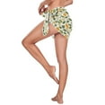 thumbnail image 2 of Beach Mini Dress Lemon Limes Leaf Swimsuit Coverup for Women Swimwear Cover Ups Short Triangle Beach Skirt L, 2 of 8