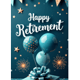 thumbnail image 4 of Blue Gift Happy Retirement Banner Decorative Fireworks Balloon for Retirement Party Celebration Office Decoration Event, 4 of 8