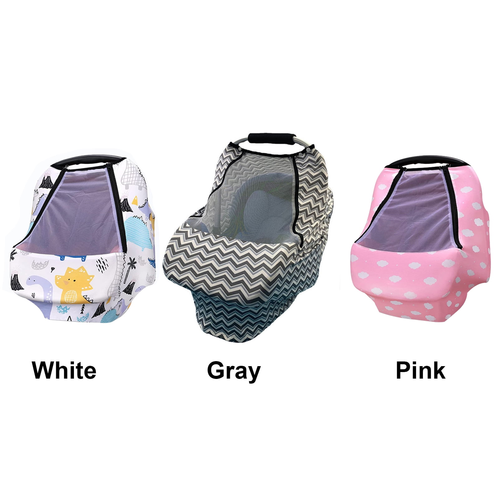 Baby Car Seat Covers, Nursing Cover Breastfeeding Scarf Soft Breathable Stretchy Coverage, Infant Stroller Cover for Boys Girls