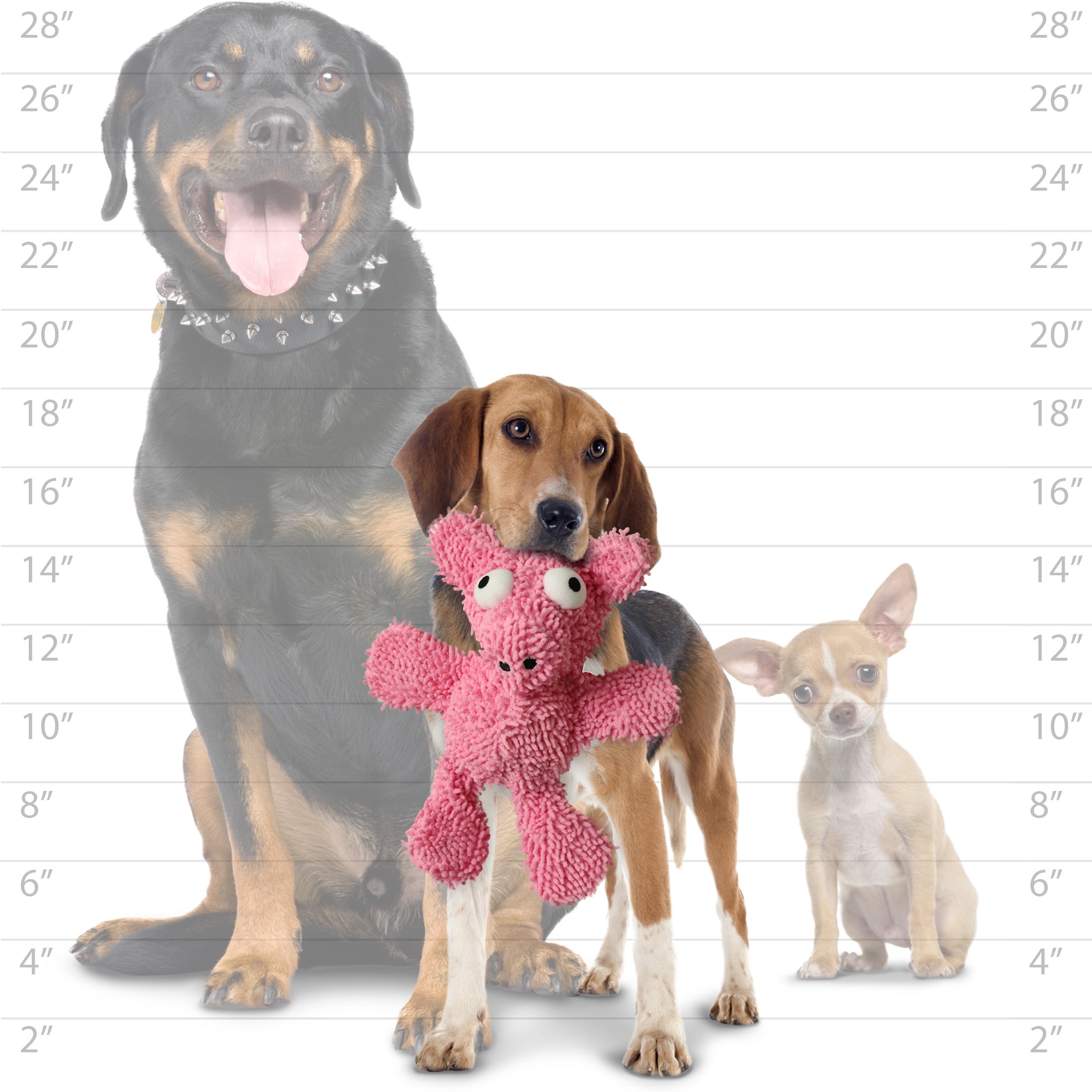 Mighty Microfiber Ball Med Pig Durable Plush Squeaky Dog Toy