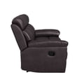 thumbnail image 7 of Relax a Lounger Easton Reclining Sofa in Java Brown Faux Leather Upholstery, 7 of 7