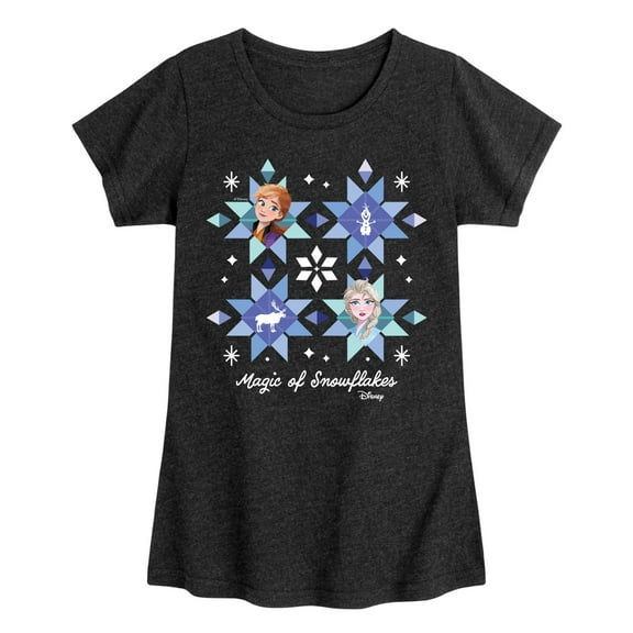 Disney Frozen 2 - Magic Of Snowflake - Toddler & Youth Girls Short Sleeve Graphic T-Shirt