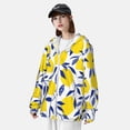 thumbnail image 3 of Kdxio Tropical Lemon Print Women Men Sun Protection UPF 50+ Jackets Zip Up Long Sleeve Hoodie Hiking Lightweight with Pockets, 3 of 7