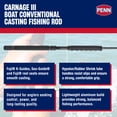 thumbnail image 2 of Penn Carnage III Boat Conventional Casting Fishing Rod, 7’, Loads 30 – 50 Lbs, Black, 2 of 10