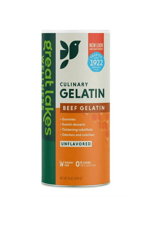 Great Lakes Wellness Culinary Beef Gelatin Powder, Unflavored (16 oz)